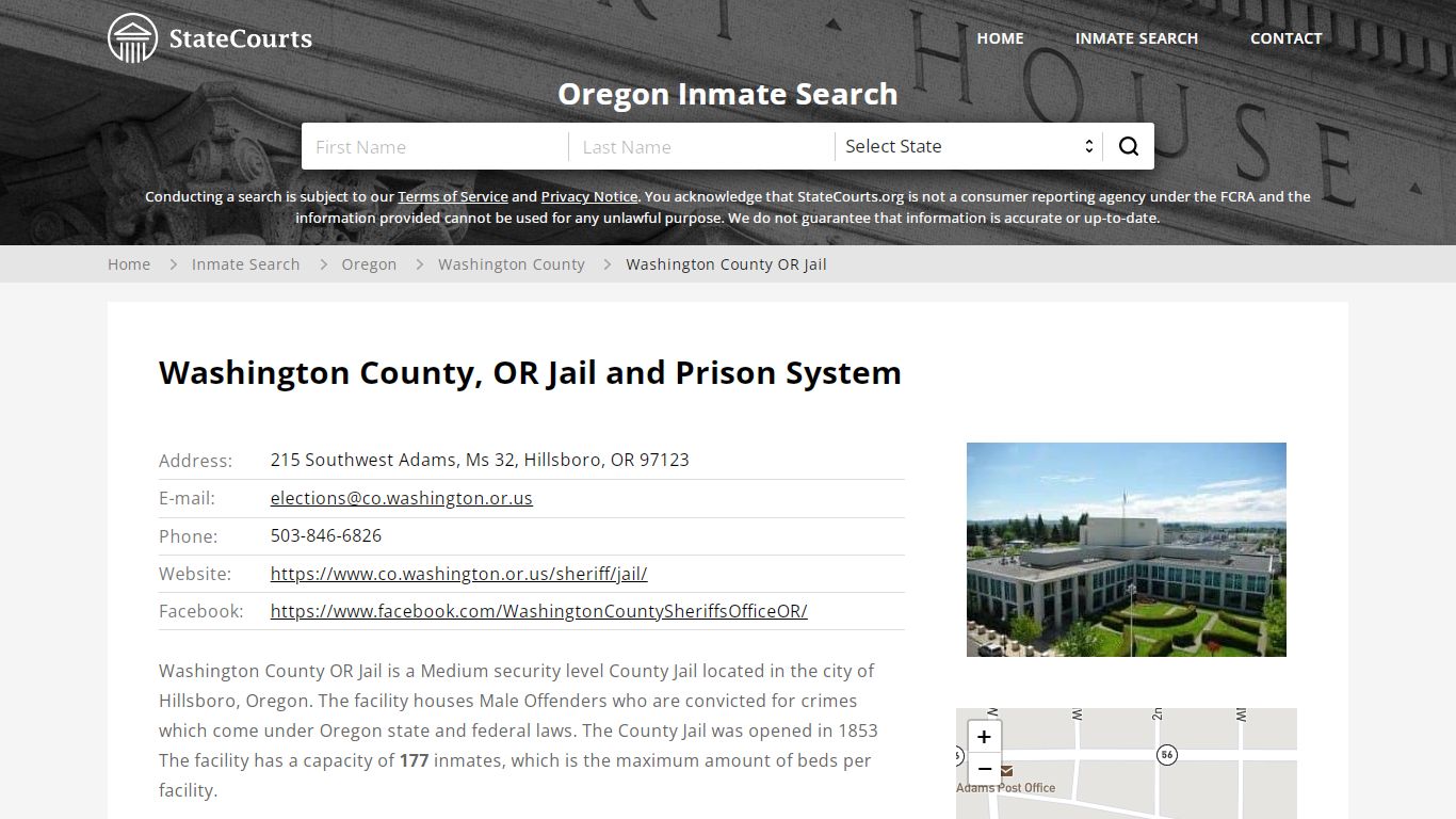 Washington County OR Jail Inmate Records Search, Oregon - StateCourts